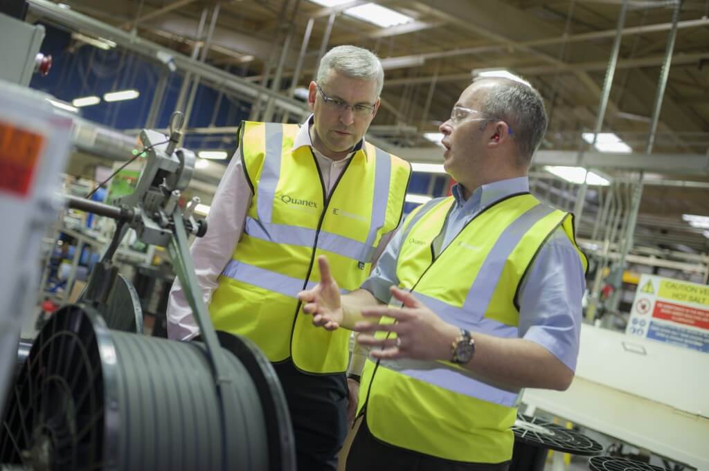 Coventry Spacer Bar Edgetech's Managing Director and Works Manager at the factory
