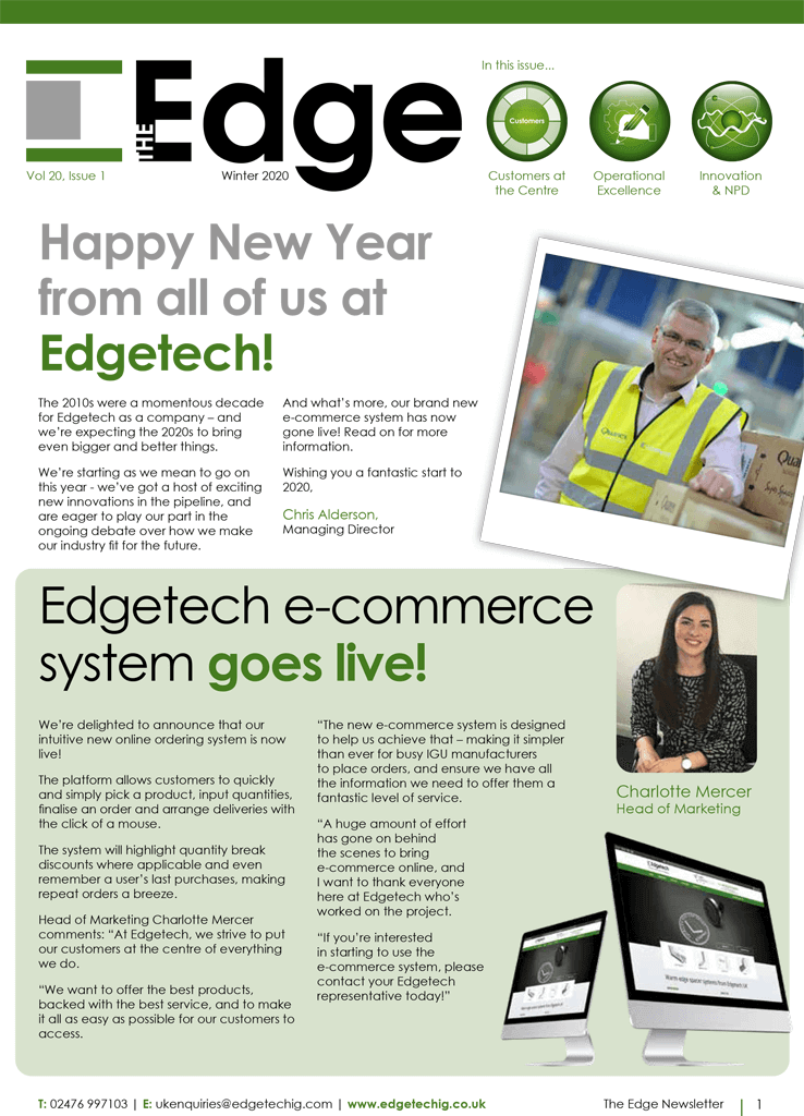 Edgetech newsletter cover